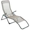 Foldable Deck Chair Anthracite/Taupe With Mesh Armrests