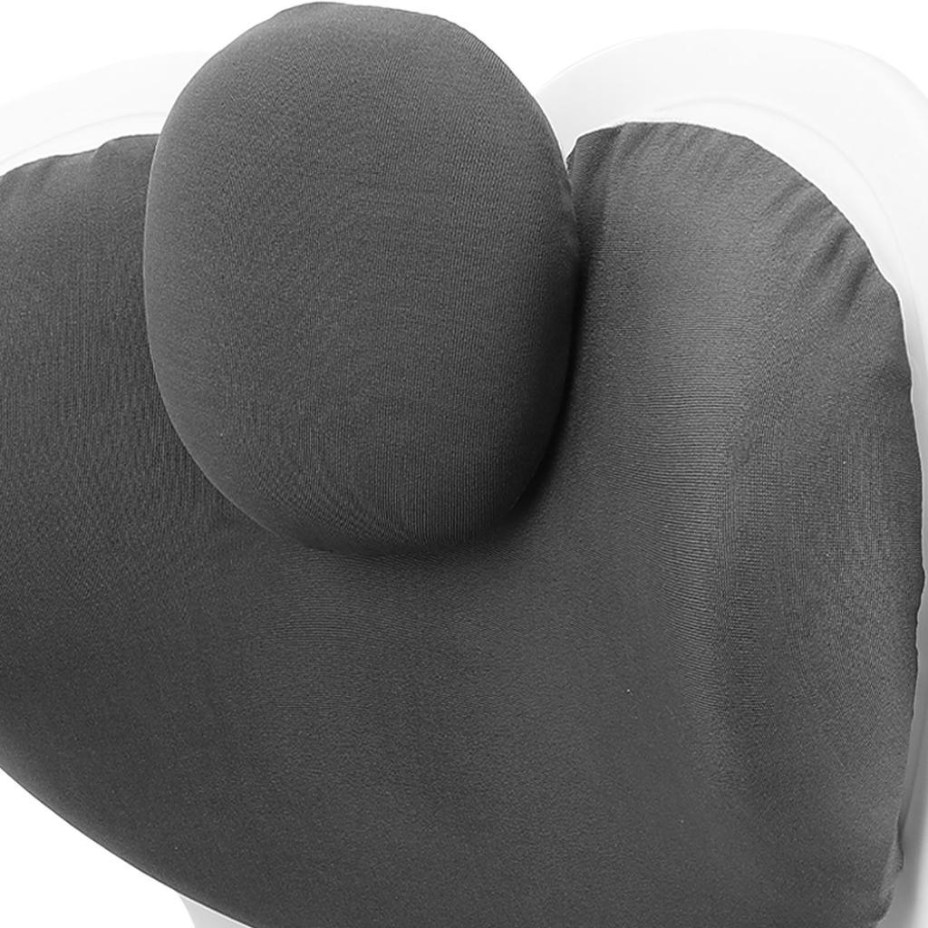 Folding Ergonomic Chair Cushion Lumbar Back Support Seat Cushion for Long Sitting Office Chairs Dark Gray