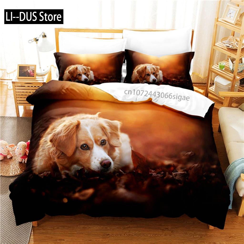 

Comforter Beautiful Dog Bedding Set 3D Bedding Digital Printing Queen Size Bedding Set Fashion Design Comforter (quilt)-EU Single(135*200cm)3pcs