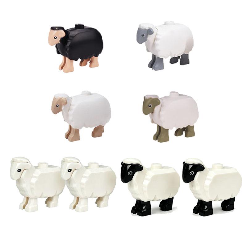 Afrikanische Wildtiere Bausteine Set Löwe Elefant Kamel Hirsch Wolf Giraffe Spielzeugmodell für Kinder Kreatives Kindergeschenk Stein S041