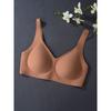 Wire-Free Soft Support Bra Large Busts Seamless Light Padding Full Coverage 3/4 Cup With Side Control Lift