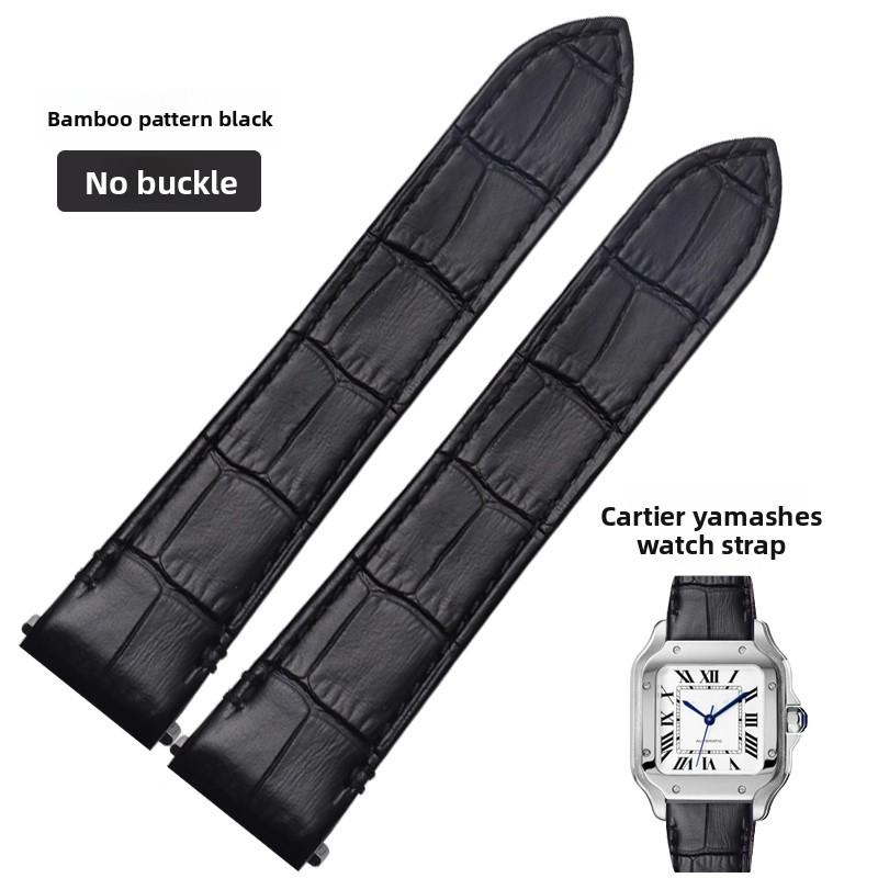 Cinturino per orologio in pelle di mucca di alta qualità Per Cartier Santos WSSA0010 WSSA0018 uomo donna Rilascio rapido Braccialetto in vera pelle 19mm 21mm