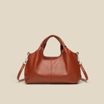 Borsa a tracolla semplice in morbida pelle, casual, di grande capacità