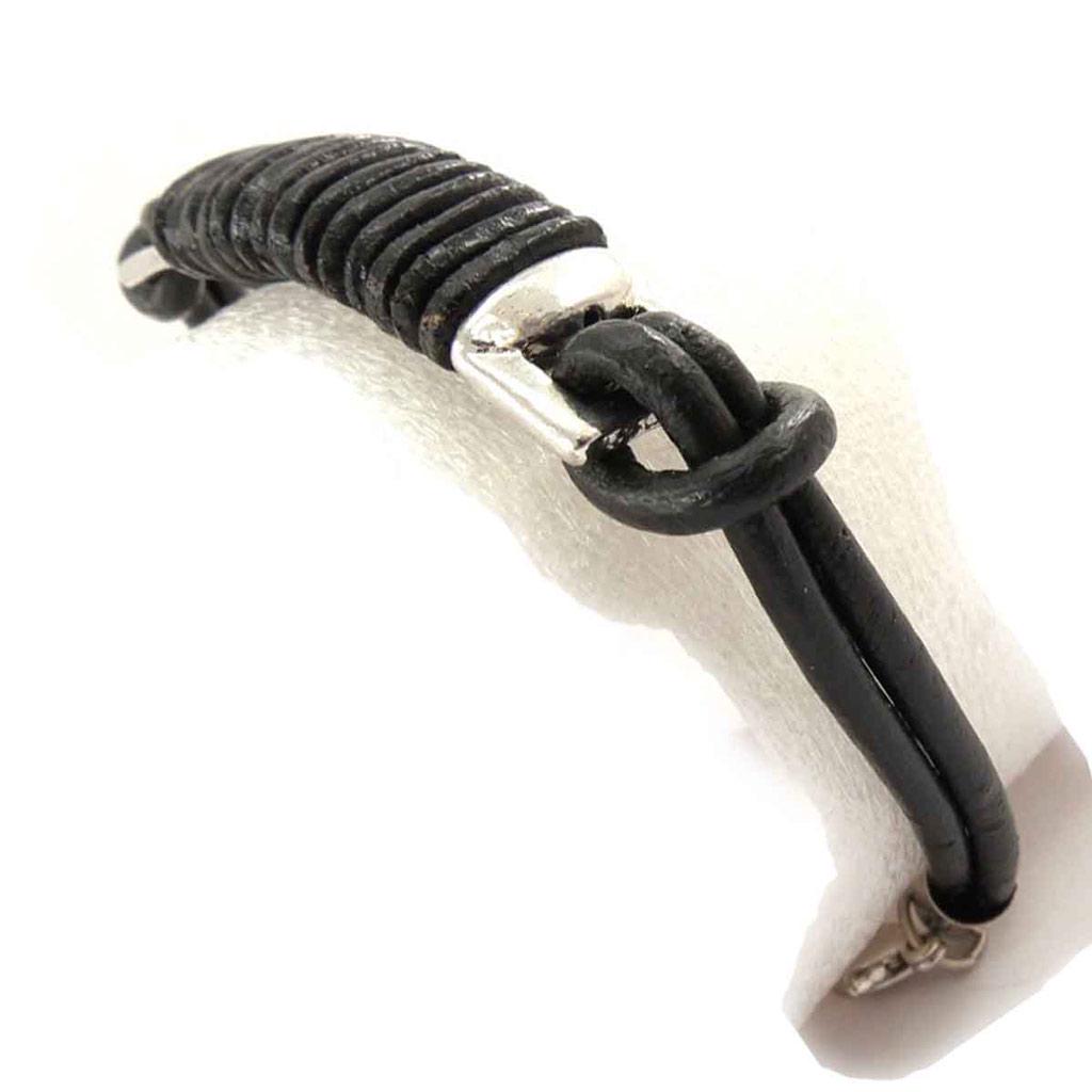 Les Trésors De Lily [J7040] - Brățară mixtă 'Peaceful' neagră