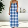Women's casual fashionable striped checkered printed dress