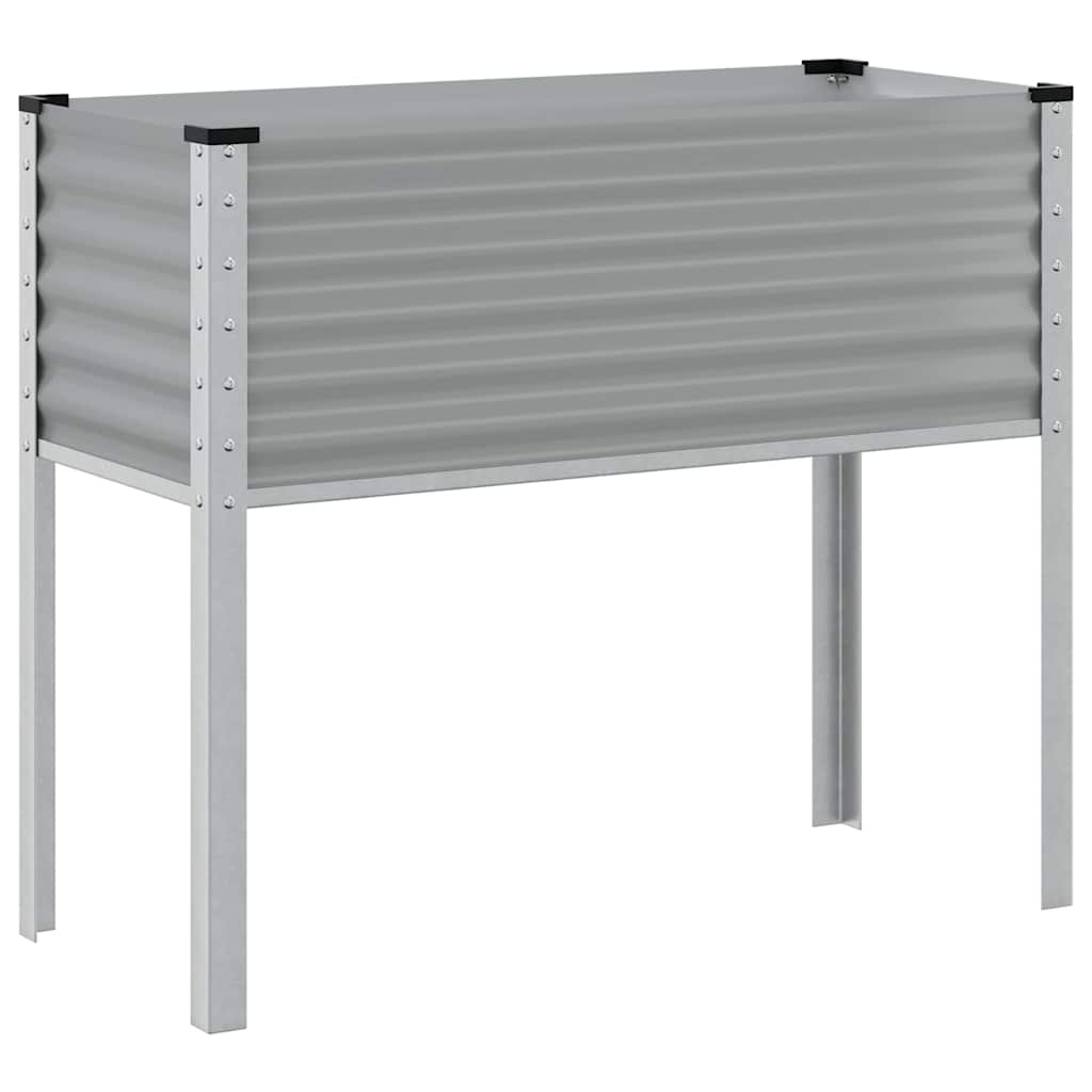 Vidaxl Donica Ogrodowa, Szara, 100X41X90 Cm, Stal