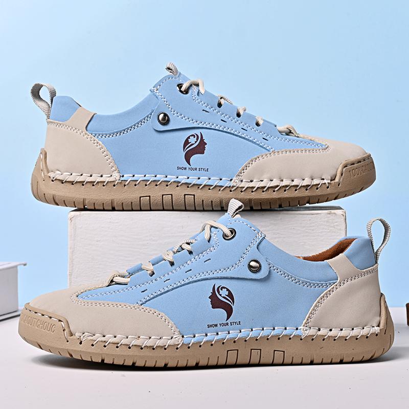 Große Größe 43 Handgefertigte Spaltleder Freizeitschuhe Damen Loafer Bequemer Fahrschuh Mokassins Damen Flache Schuhe