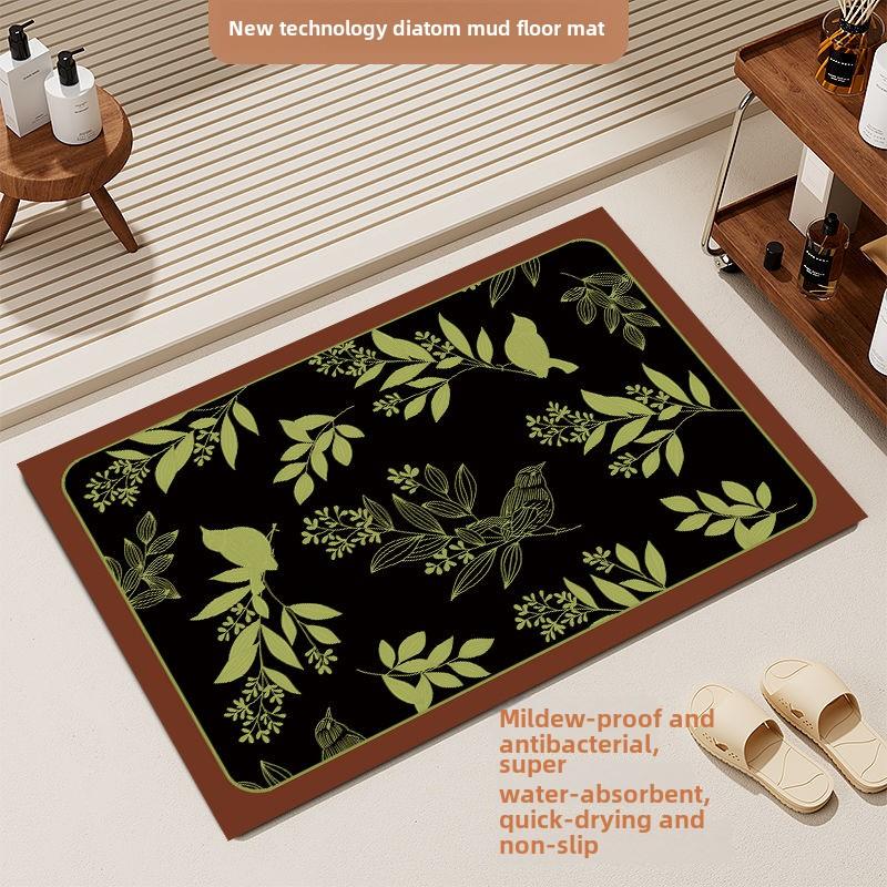 Simple Diatomaceous Earth Bathroom Mat, Absorbent, Quick Drying, Anti Slip, Dust Removal, and Anti Fouling