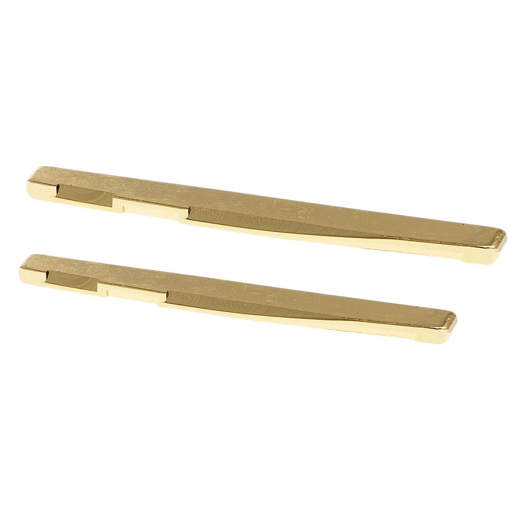 1Pc Golden 72/76mm Guitar Bridge Saddle Slotted Compensated for Folk Guitar