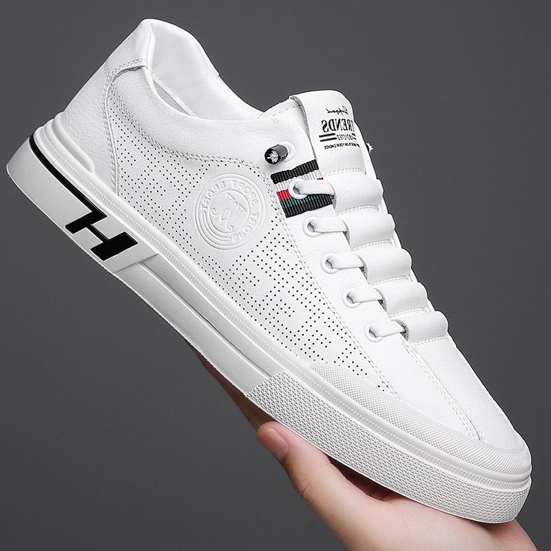 Fashion Brand Men's Sneakers Leather Casual Shoes for Men Designer Trend Sports Shoes Soles Male Running Slip on Flats Vulcanized Shoes