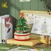 Non-Toxic Children Christmas Tree Santa Claus Mini Music Box Model Micro Bricks Building Block Diy Bricks Toys For Adult Gift