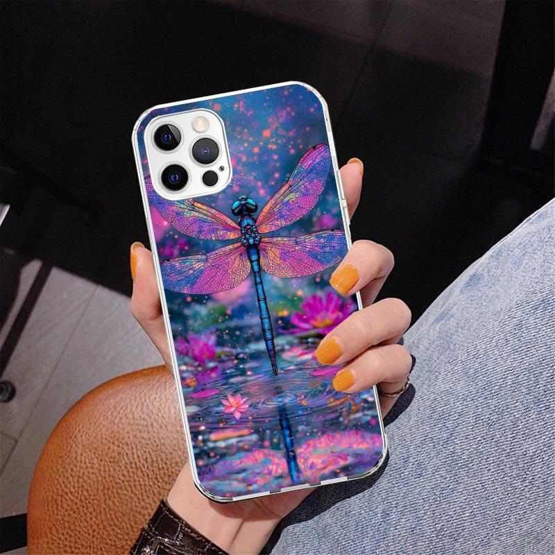 Beautiful Dragonfly Enthusiasts Phone Case For iPhone 13 12 Mini 11 Pro Max XS XR X SE 7 8 Plus 5S 5 6S 6 Gift Print Cover Funda