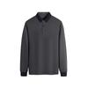 Shanshan Men's Long Sleeve Polo Shirt F6134P2S4005 Iron Gray