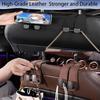 Car Seat Back Double Hook - Suede Hook,Support Car Headrest Hooks For Purses And Bags Coat,Universal Hidden Multifunctional Headrest Hooks For