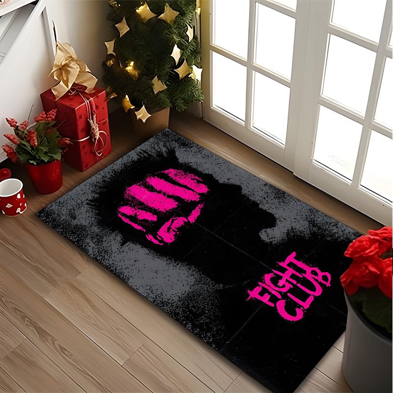 1pc Fight Club Pink Printed Chair Rug for Home Office Use, Living Room Kitchen Game Room Area Carpet