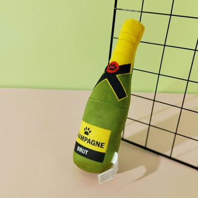 Funny Plush Dog Toys Wine Bottle Shaped Small Large Dogs Clean Teeth Chew Toy Pets Interactive Playing Supplies