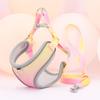 With Reflective Strap Dog Chest Back Dog Leash Gradient Color Dog Walking Leash  Puppy
