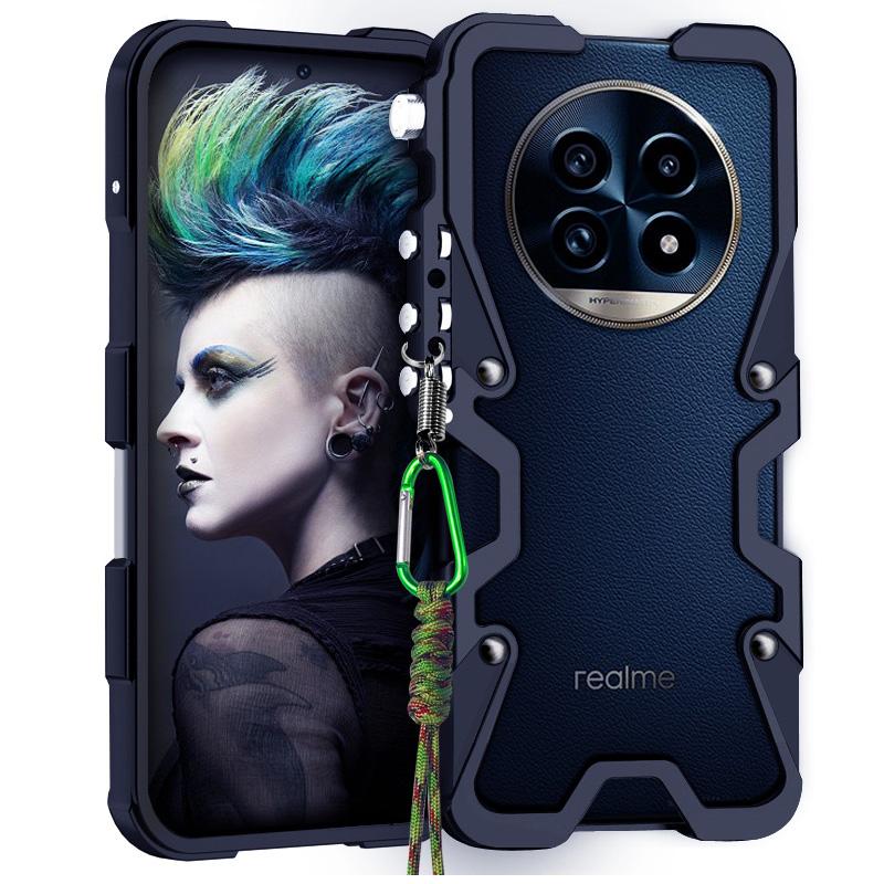 

Armor Screw Metal Frame Shockproof Cover For Realme 13 Pro+ Realme 13 5G 4G Aluminium Bumper Cases Heavy Duty Fundas realme 13 pro чорний