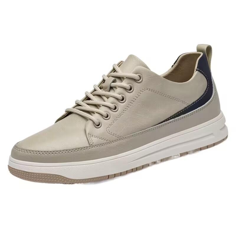 Scarpe Uomo in Vera Pelle Marca Italiana Suola Morbida Comoda Soletta 6 Centimetri Scarpe Oxford Casual da Uomo Sneaker da Esterno