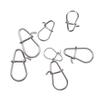 Bimoo 100pcs Stainless Steel Safety Fast Clip Lock Pin Oval Snap Strong Pull Anti-corrosion Fishing Lure Rigs Connector