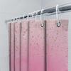 Luxury Gradient Pink Gold Foil Shower Curtain Waterproof Decorative Bath Room Home Decoration Size Customizable