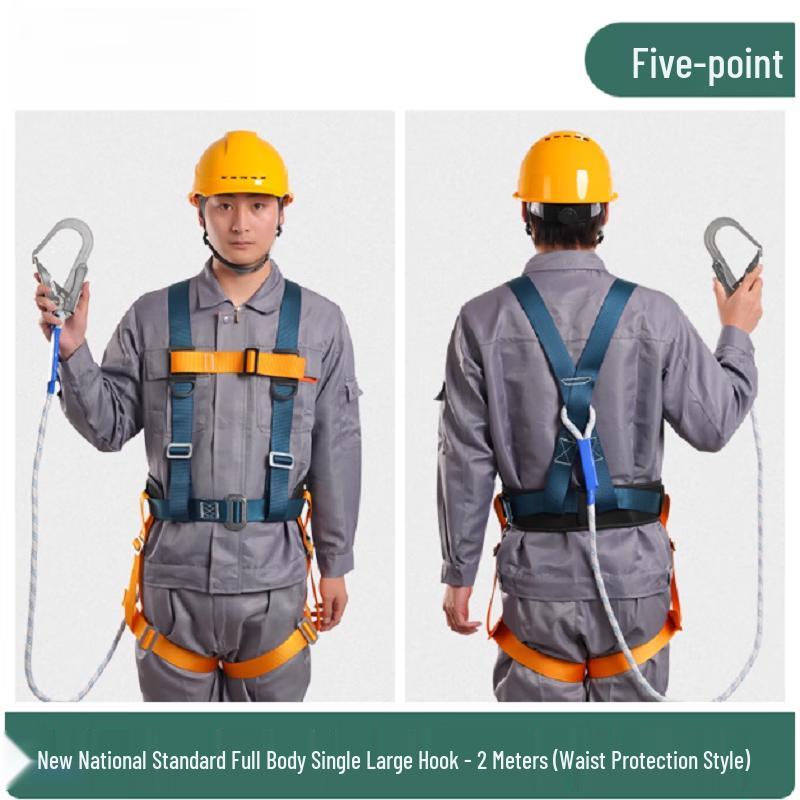 OLOMM Five-Point Full Body Safety Harness for High-Altitude Work