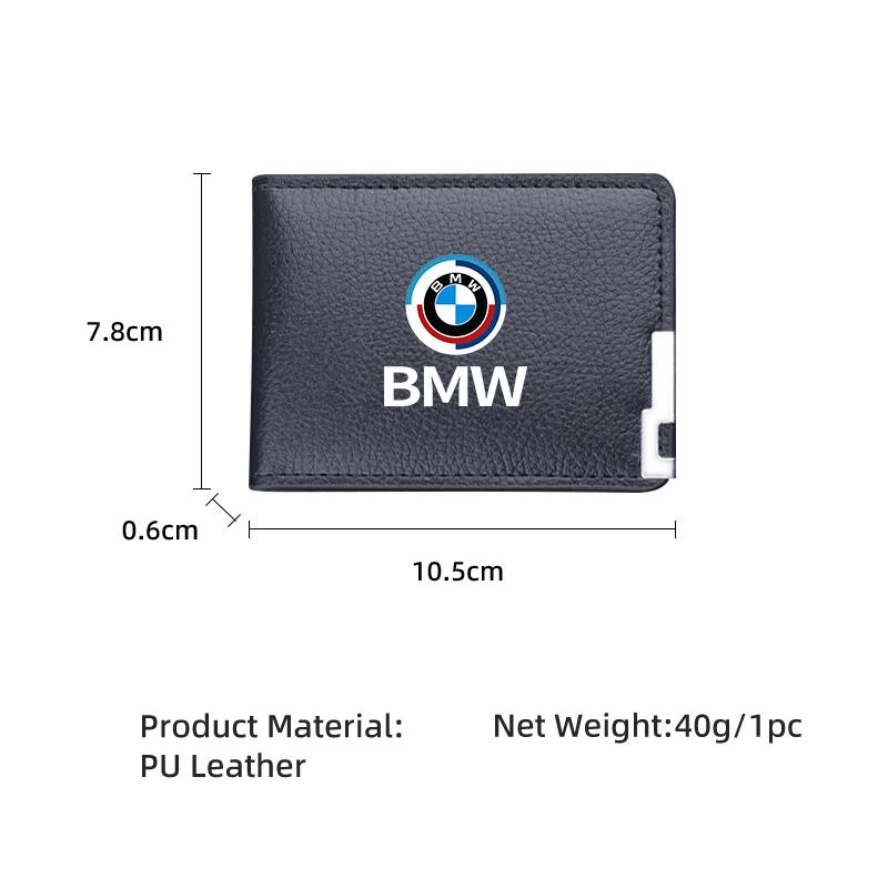 BAGH3 2026 Car Sticker Wallet Coin Purse Card Ticket Money Bag For BMW E46 E90 E60 F10 E39 F30 E36 F20 E87 E90 E70 E91 E30 G30 E53 F31