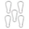 5pcs 40mm Carabiner Clip Stainless Steel Heavy Duty Spring Snap Hook for Hammock Dog Leash
