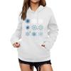 Women's Winter Christmas Printed Pullover Hooded Sweatshirt Fleece Long Sleeve Sweatshirt