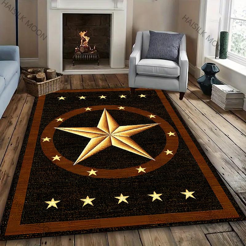 3D Vintage Pentagram Printed Carpet New Release! Rug for Living Rooms Bedrooms, Office Areas, Durable Machine Washable Mat Gifts
