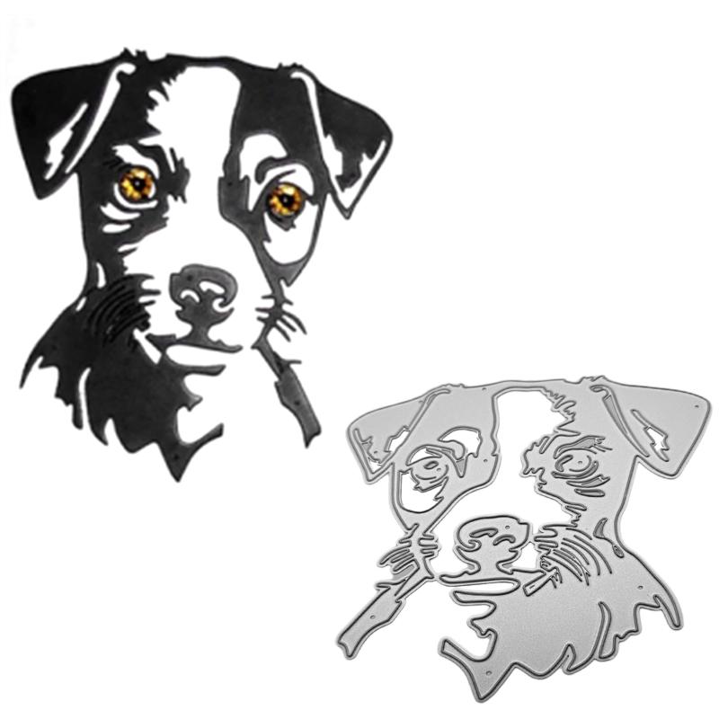 Dog Cutting Dies Metal Embossing Die Cuts Decorative Stencil for Birthday Card Making DIY Scrapbooking Photo Album Craft