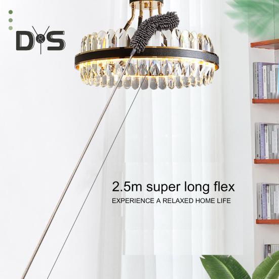 Teleskop-Staubwedel mit einziehbarem Griff, ausziehbarer Staubwedel, Staubentfernungsset mit Mehrkopf-Ersatz