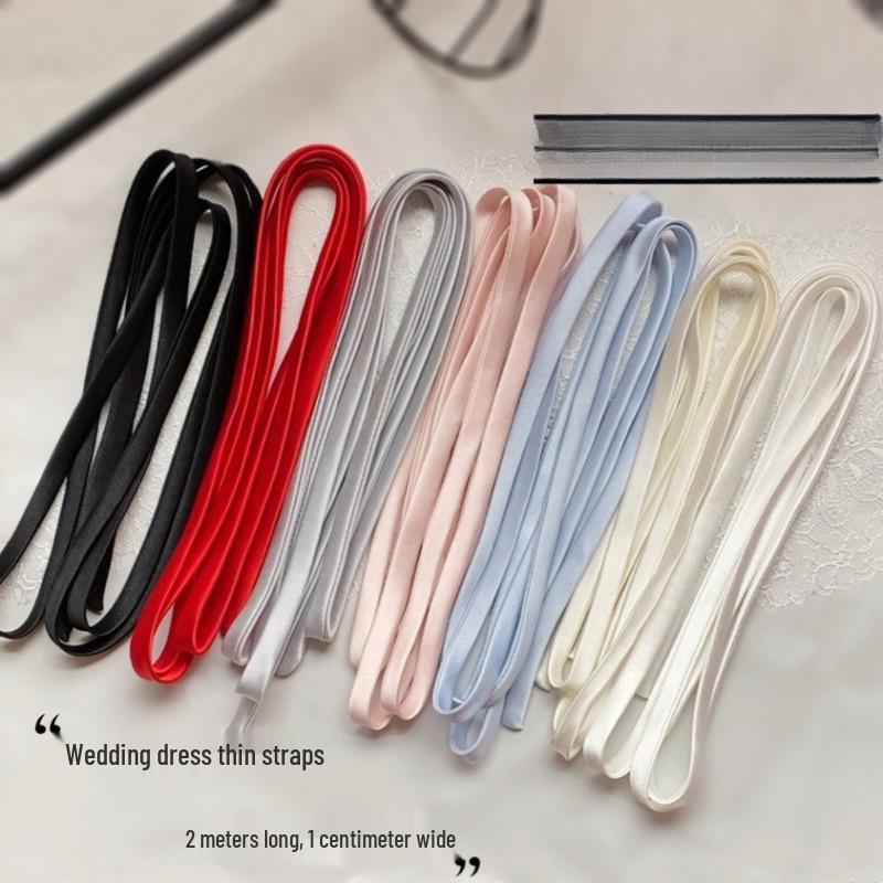 שמלת כלה מסאטן עם שרוכים, פפיון וסרט לשיער, עמידה ורב-תכליתית לכלה