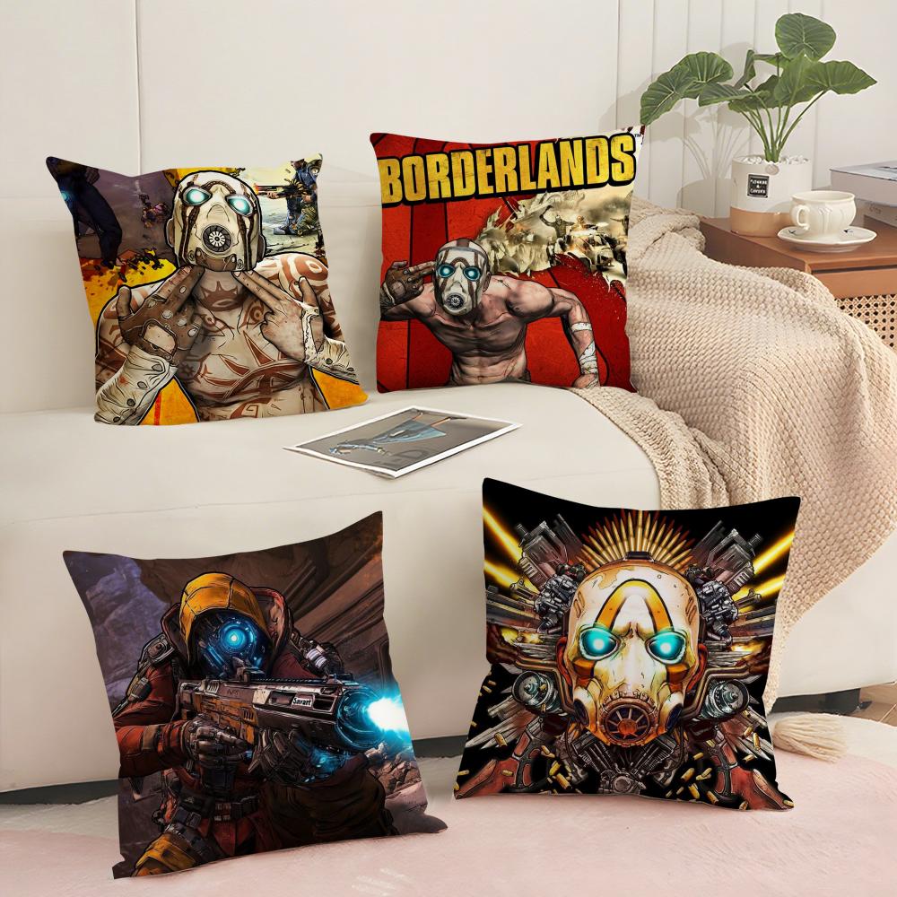 B-Borderlands Game Cushion Cover Soft Short Plush Pillow Cover Smooth Cozy Texture Aesthetic Cushion Case Home Decor