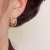 Gold Plated Pearl  Earrings Vintage Circle Earrings  Women Gifts