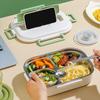 Panda 1.55L 4-Compartment 304 Stainless Steel Insulated Bento Box Set