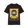 Stained Glass Vinyl Album T-Shirt, Retro Music Graphic Tee, Regular Fit Top