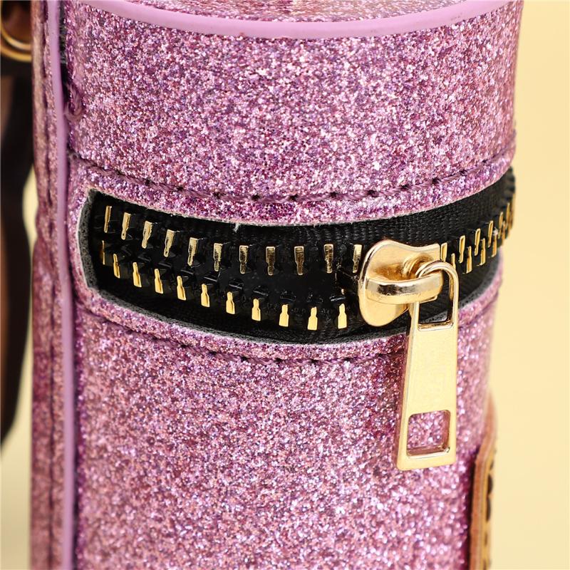 Trendy Glitter Cylindrical Coin Purse Mini Lipstick Pouch With Scarf Keychain Portable Earphone Storage Bag For Women Gifts