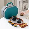 Coarse Pottery Jiangshan Kung Fu Tea Set, High-end Gifts for Customers, Company Annual Meeting Activities, Ceramic Teapot Gift Box