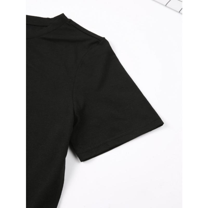 Camiseta Impresa para el Día de San Valentín Talla Europea | Manga Corta Cuello Redondo para Mujer, Lavable a Máquina, Adecuada para Ocasiones Románticas,