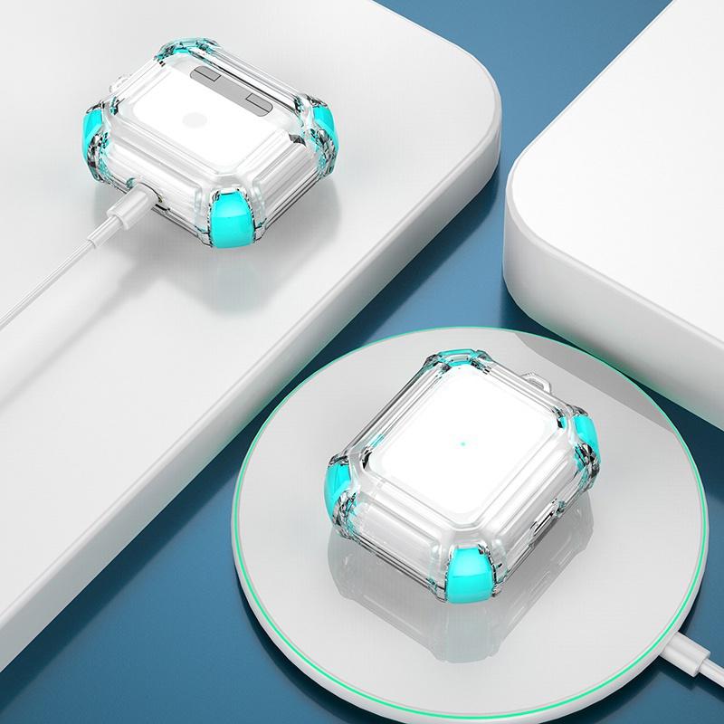 Nuova alta qualità anti-caduta per Airpods 3 Case Cover protettiva  trasparente per auricolari TPU bicolore per Airpods Pro 3 2 1 Soft Shell  Wtih Portachiavi acquista in modo economico — spedizione gratuita,