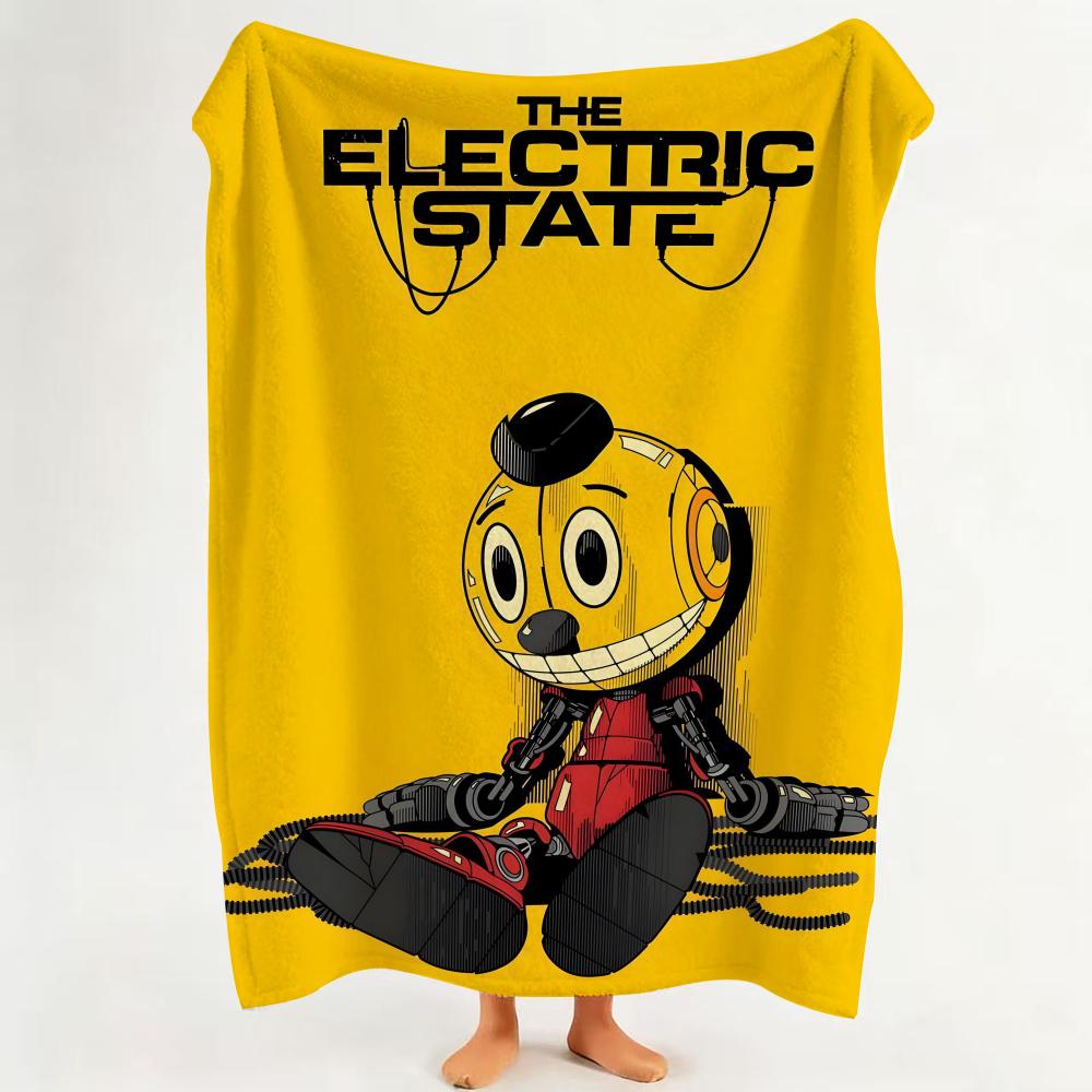 

Movie T The E Electric S State Throw Flannel Throw Blanket Suitable for Sofa Living Room Bedroom 75cmx90cm