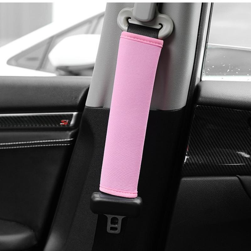 PU Leather Car Accessories Seat Belt Safety Shoulder Cover Breathable Protection Seat Belt Padding Pad Car Accessories Interiors