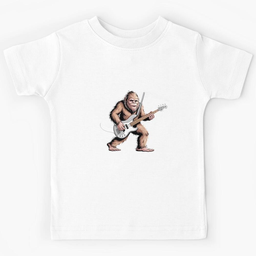 Bassquatch Bass Guitar – Bigfoot Loves Bass Guitar Kids T-Shirt 100