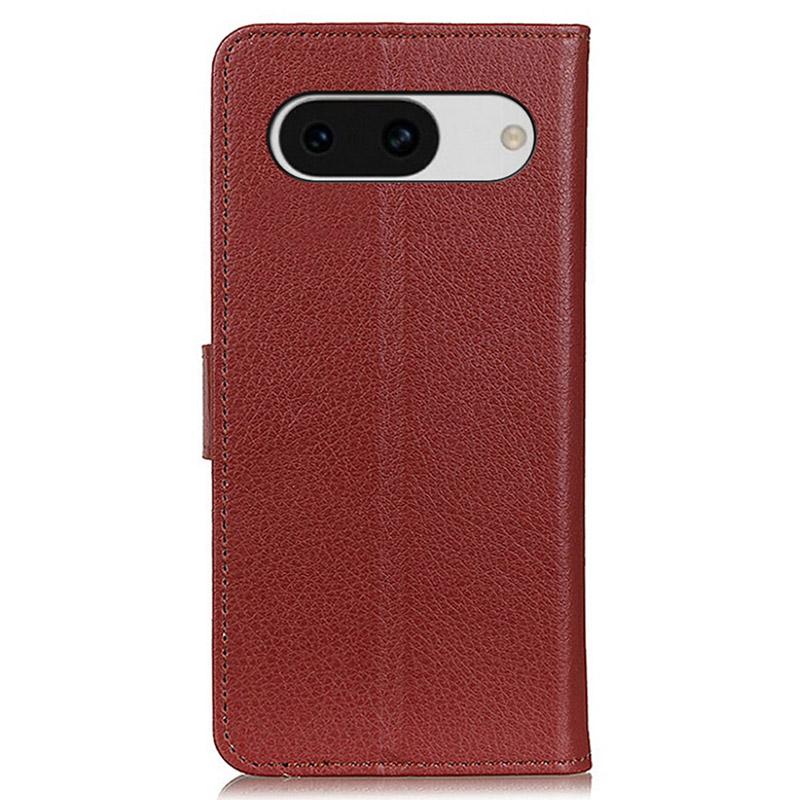 For Google Pixel 8a Case Anti-Scratch Litchi Texture Wallet Leather Phone Cover