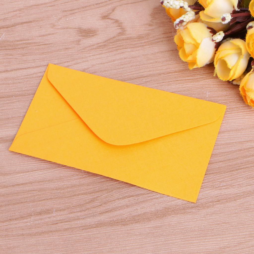 50PSC/Pack Invitation Envelopes Colorful Envelopes 2.4'' X 4'' for Wedding Baby Shower Holiday Birthday Greeting Cards