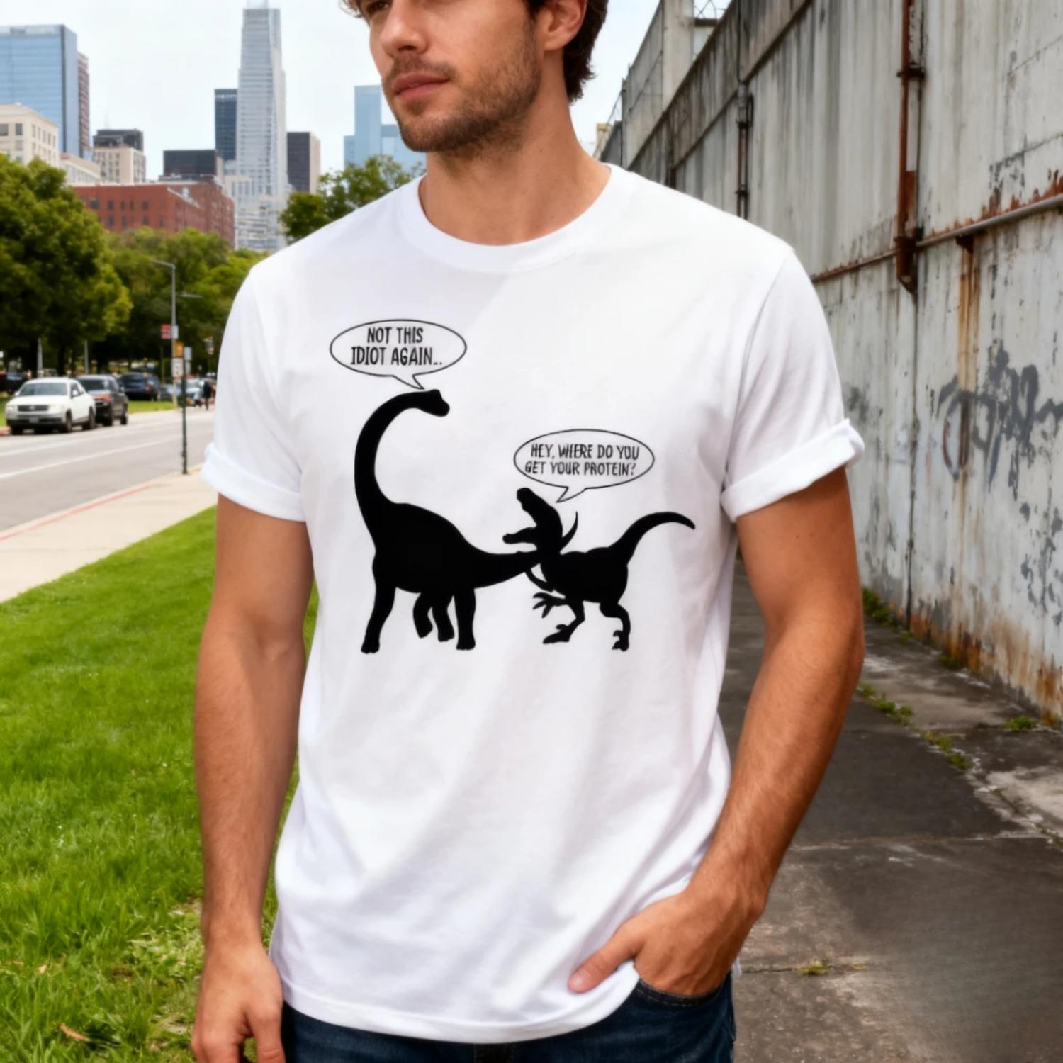 Hey Where Do You Get Your Protein Funny Dinosaur Shirt Unique Vegan TShirt Vegan Birthday Gift Tee Vegetarian Gift Men Women Top S чёрный