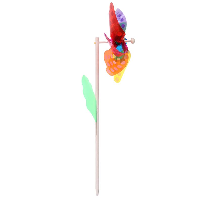 24cm Wood Windmill Garden Yard Party Outdoor Wind Spinner Ornament Kids Toys