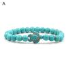 Beads Bracelet Sea Turtle Beaded Elastic Rope Adjustable Boho Decoration Valentines Day Gift Women Men 8mm Natural Faux Stone Friendship Bangle Dating
