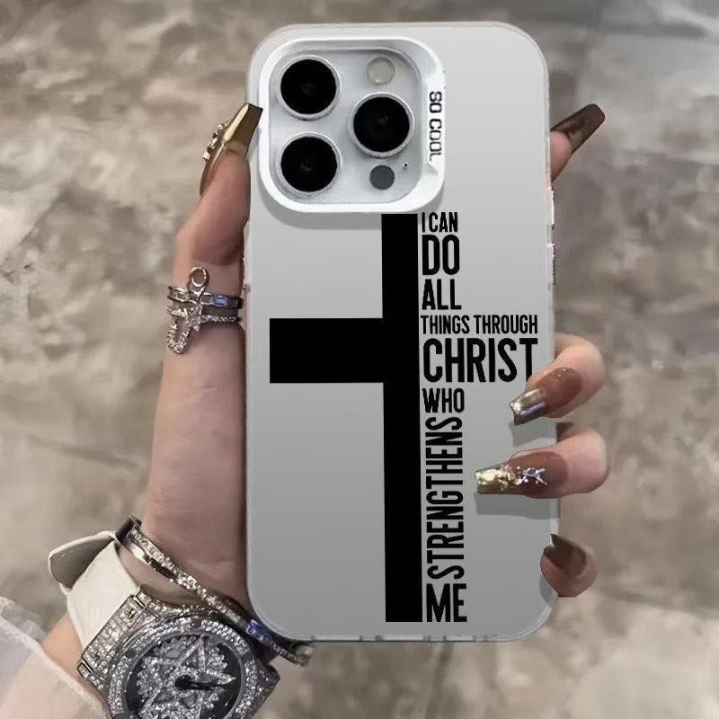 New English applicable iphone16 mobile phone case Apple 15promax/14 trendy brand 13pro12 Europe and America 11xr